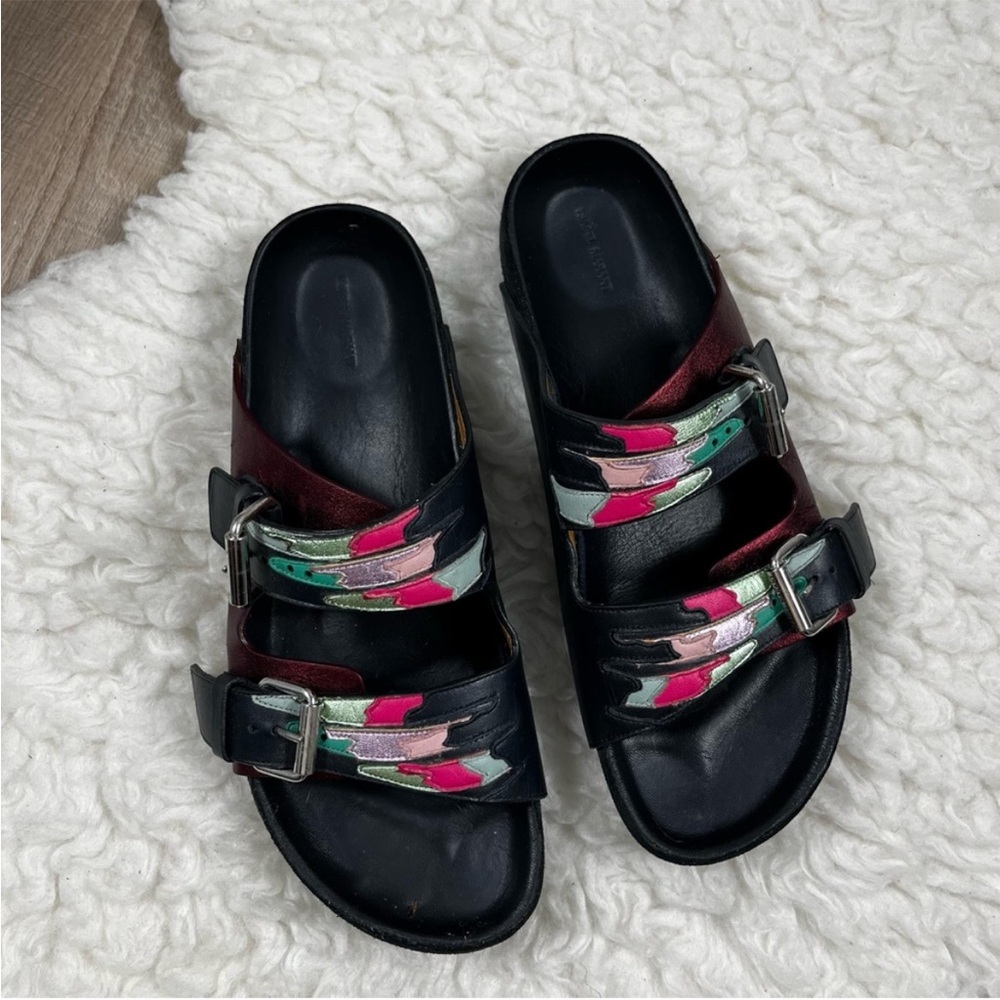 Isabel Marant Lennyo folk slide sandals